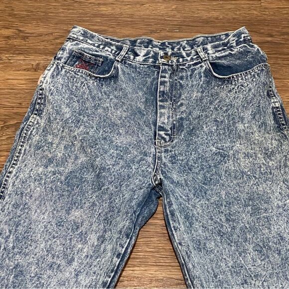 Vintage Gitano 80’s Ultra High Waist Tapered Leg Acid Washed Jeans Size 16 - Picture 2 of 11